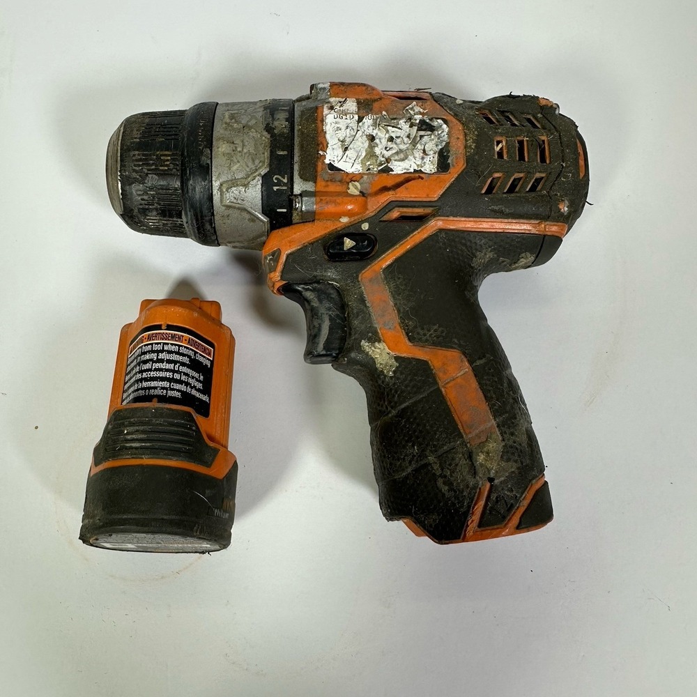 Ridgid 12V Compact 3/8" Drill R82009 Tool and Battery No Charger Works